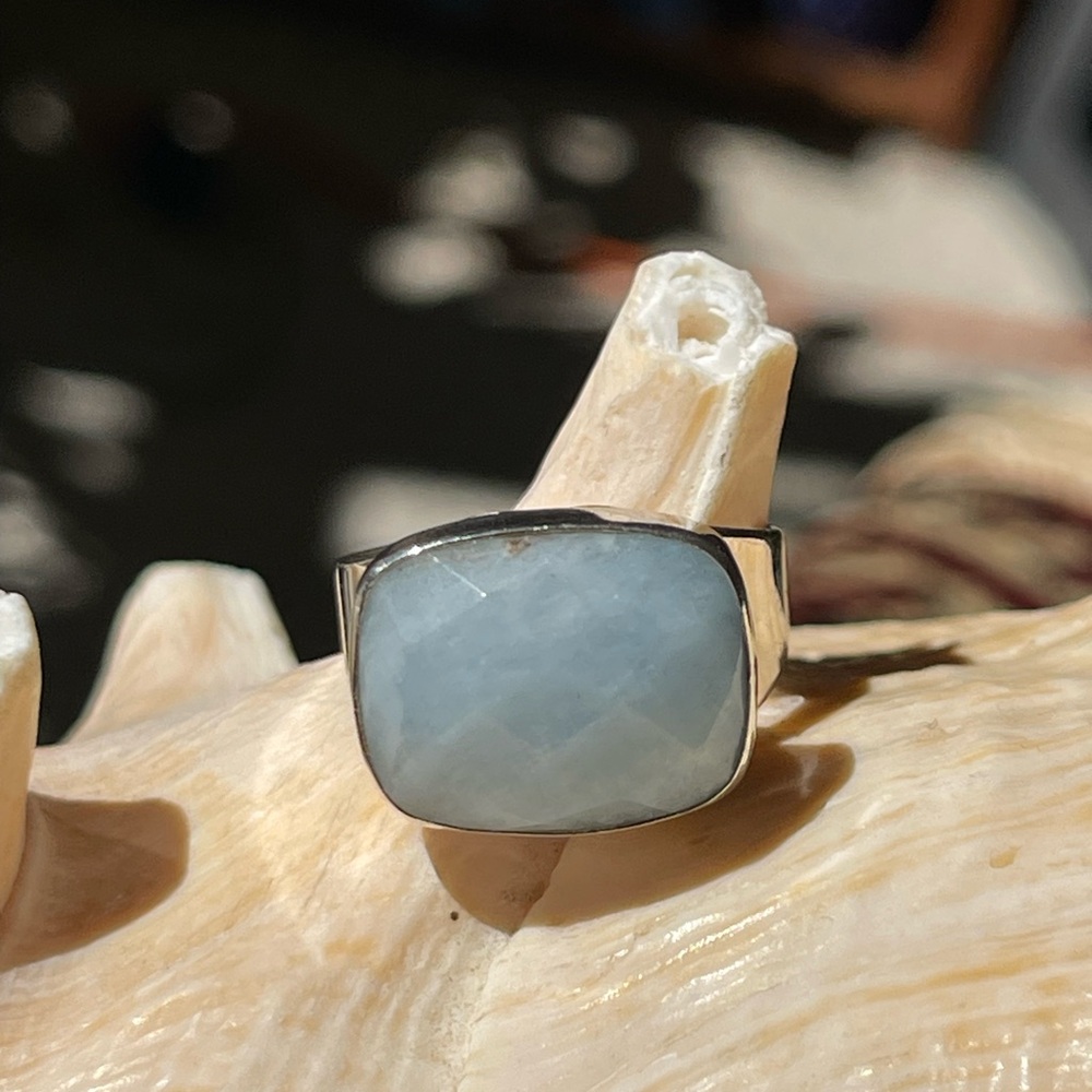 Jay King sterling silver and Larimar stone ring